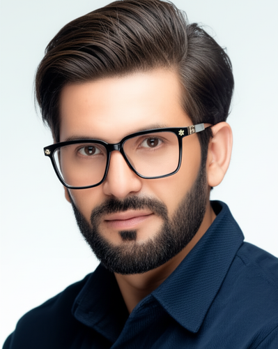 عینک بلوکات آماده مردانه کروم هارتز