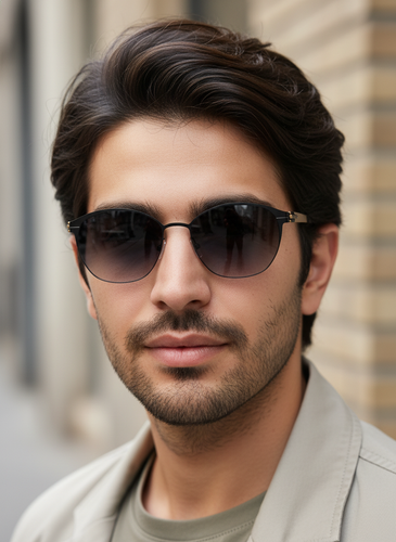 عینک افتابی مردانه اورجینال مشکی و طلایی