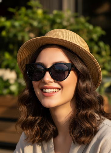 عینک افتابی زنانه اورجینال کائوچو گربه ای فندی