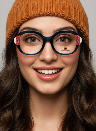 عینک طبی زنانه trussardi گرد و خاص