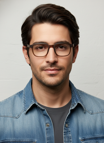 عینک طبی مردانه trussardi قهوه ای