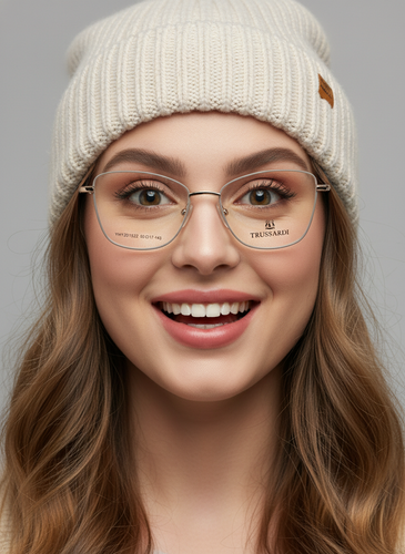 عینک طبی زنانه فلزی trussardi نیمه گربه ای