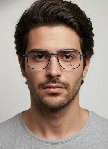 عینک طبی مردانه فلزی trussardi مستطیلی