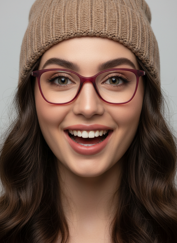 عینک طبی زنانه novo مربعی زرشکی