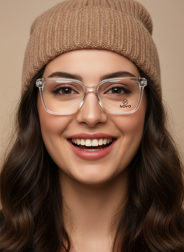 عینک طبی زنانه novo مربعی شیشه ای