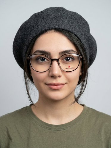 عینک طبی زنانه trussardi نیمه گربه ای قهوه ای