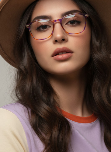 عینک طبی زنانه chic مربعی فانتزی سایز کوچک