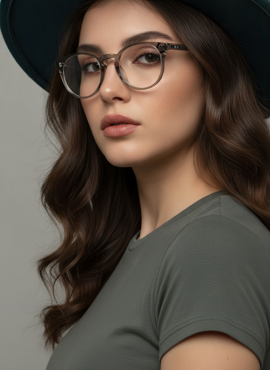 عینک طبی زنانه   queen گرد طوسی