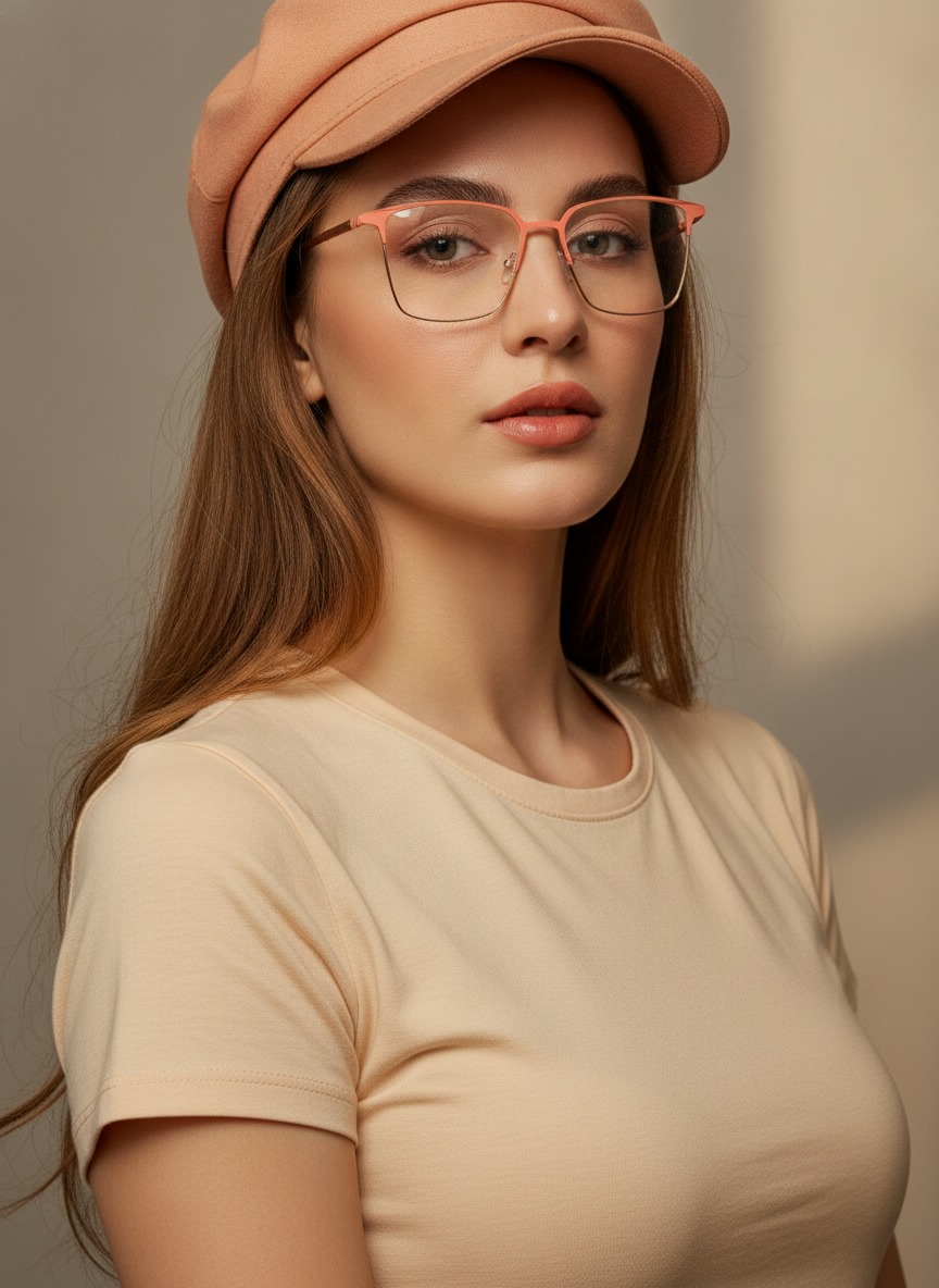 عینک طبی زنانه   فلزی emotion  نارنجی
