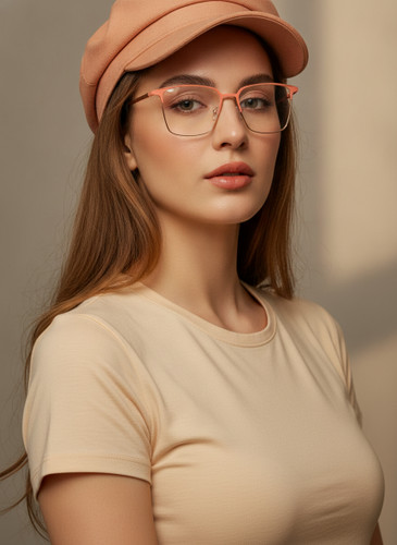 عینک طبی زنانه فلزی emotion نارنجی