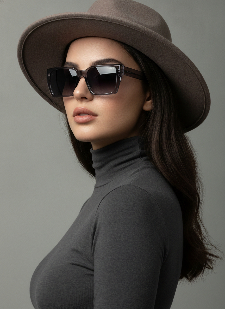 عینک افتابی زنانه مربعی  cartier