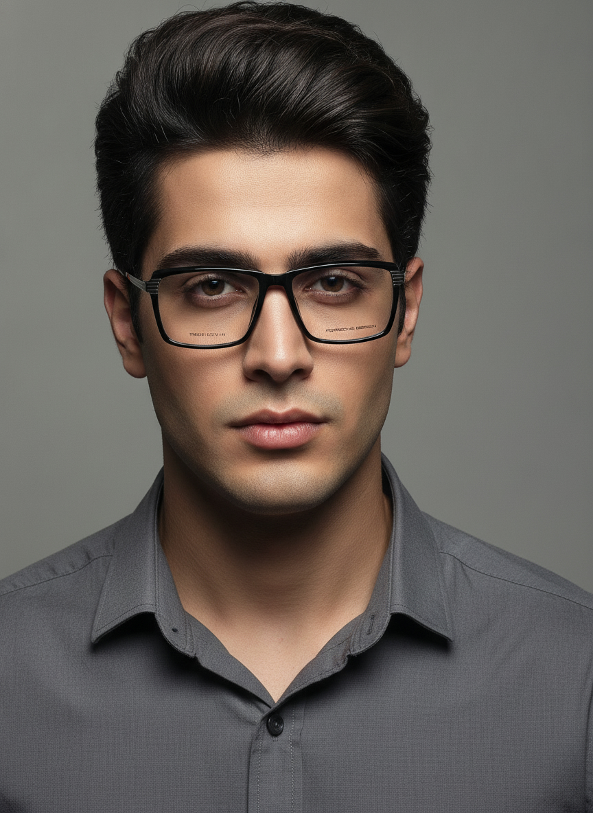 عینک طبی مردانه porsche design   مربعی مشکی