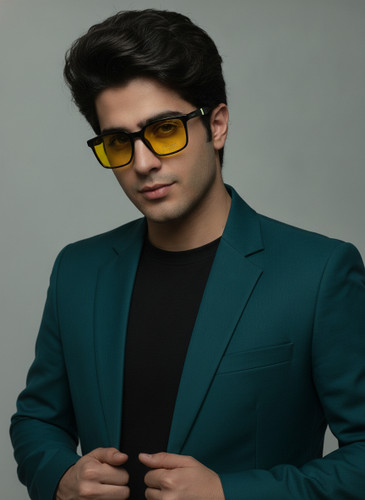 عینک شب مردانه مربعی سایز کوچک lacoste