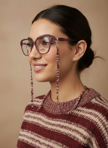 بند عینک زنانه پارچه ای طرح دار سنتی ظریف