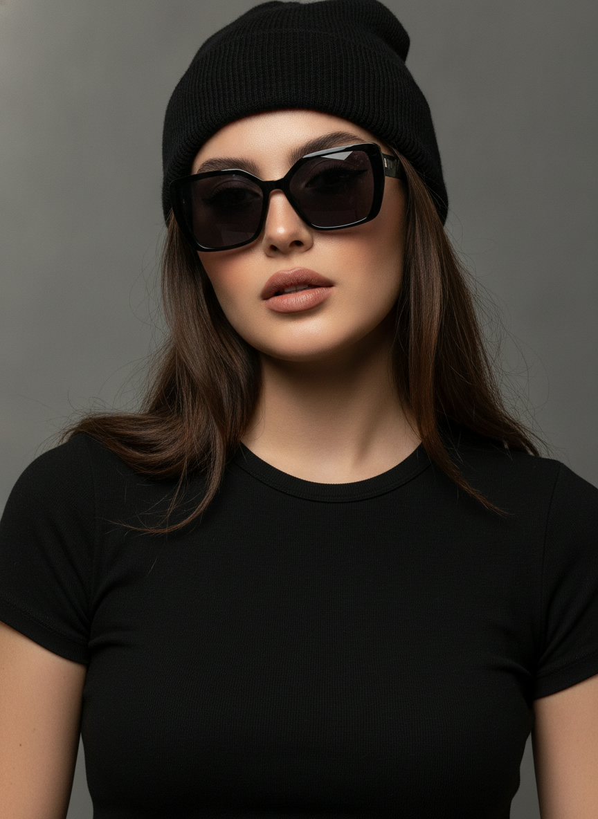 عینک افتابی زنانه اورجینال kappa کائوچو مشکی
