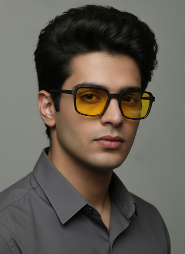 عینک شب مردانه کائوچو persol مشکی مربعی کوچک