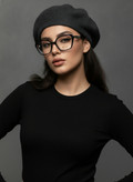 عینک طبی زنانه انا مورییس گربه ای مشکی