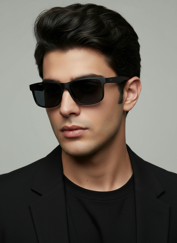 عینک افتابی مردانه اورجینال sanremo مشکی سایز کوچک