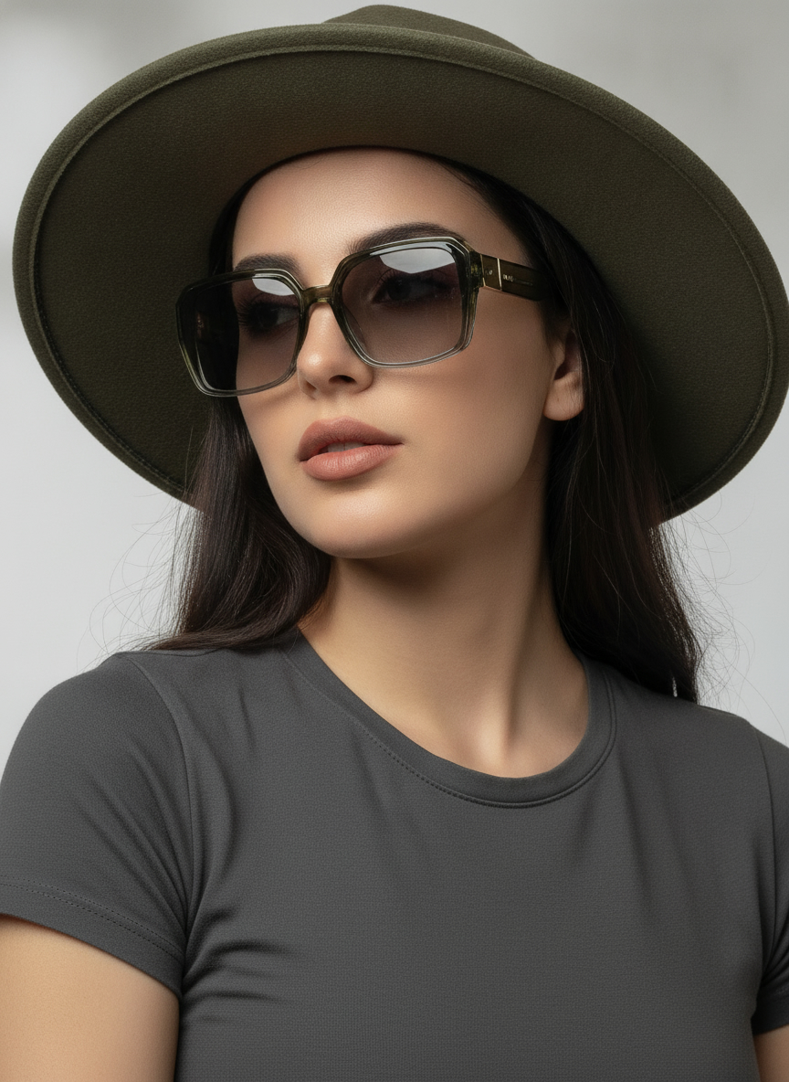 عینک افتابی زنانه miu miu مربعی سایز بزرگ