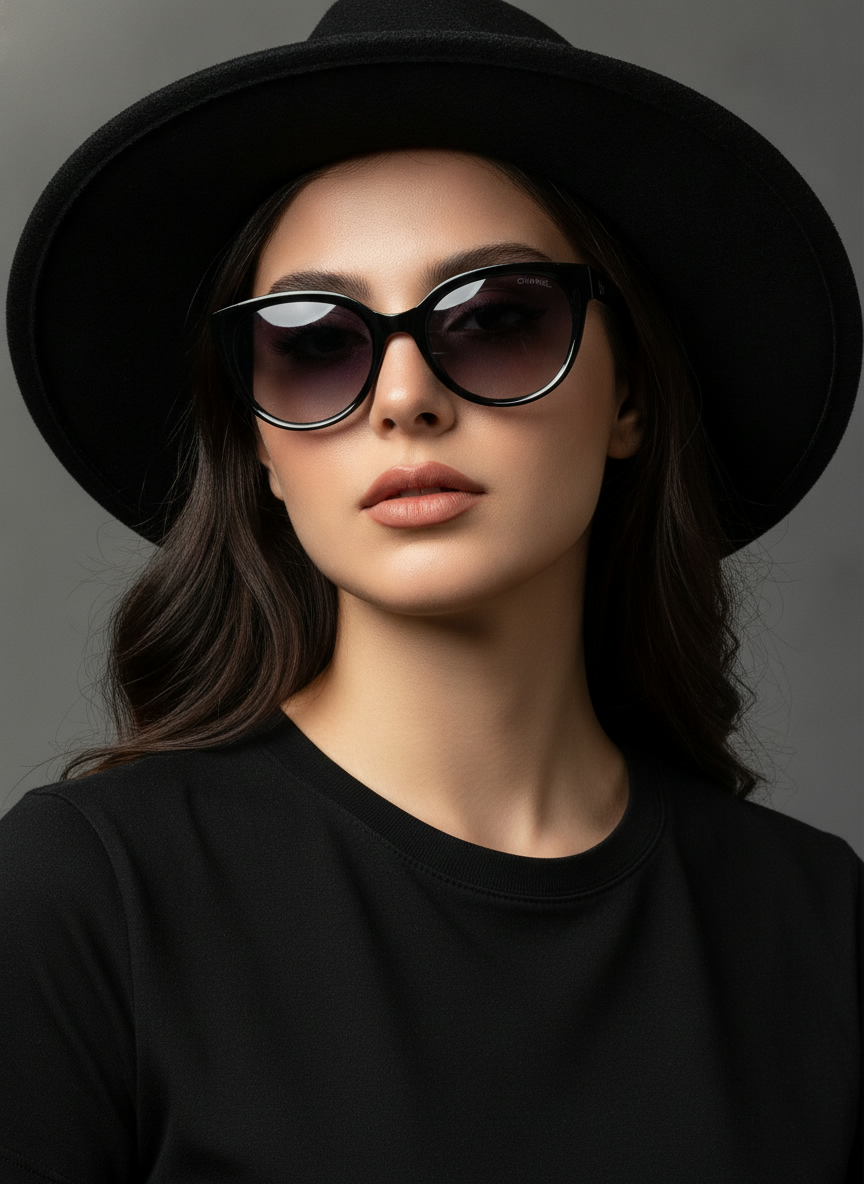عینک افتابی زنانه گرد  سلین سایز بزرگ