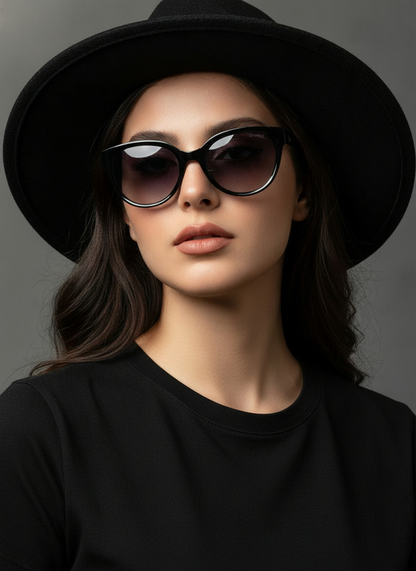 عینک افتابی زنانه گرد سلین سایز بزرگ