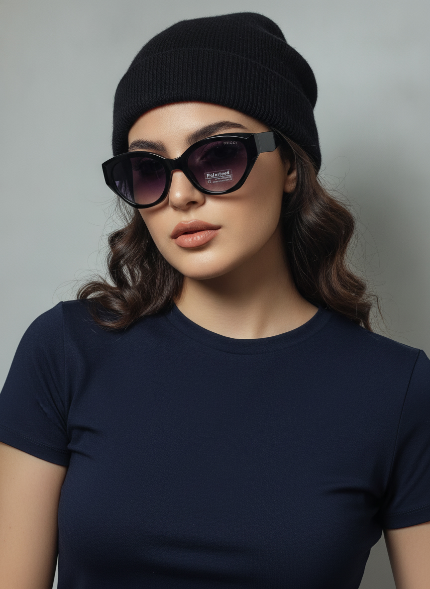 عینک آفتابی زنانه پلاروید گربه ای گوچی