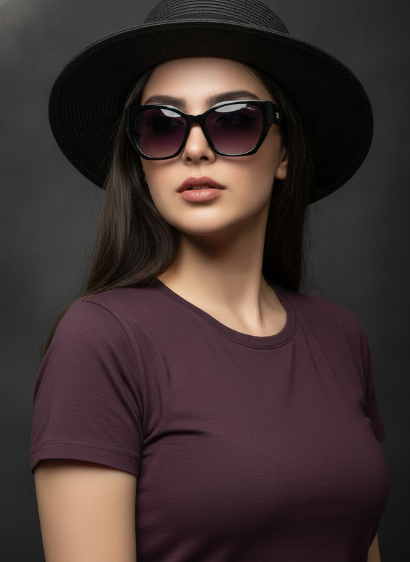 عینک آفتابی زنانه پلاروید گربه ای مشکی