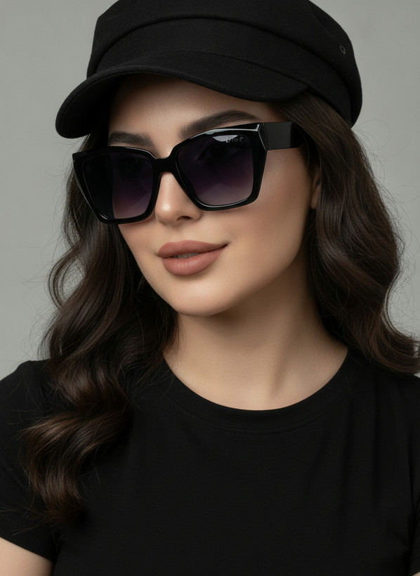 عینک آفتابی گربه ای سایز بزرگ دیور مشکی