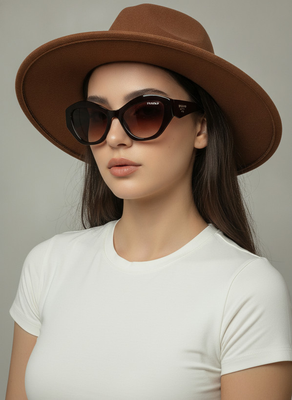 عینک افتابی زنونه prada گربه ای فشن و خاص