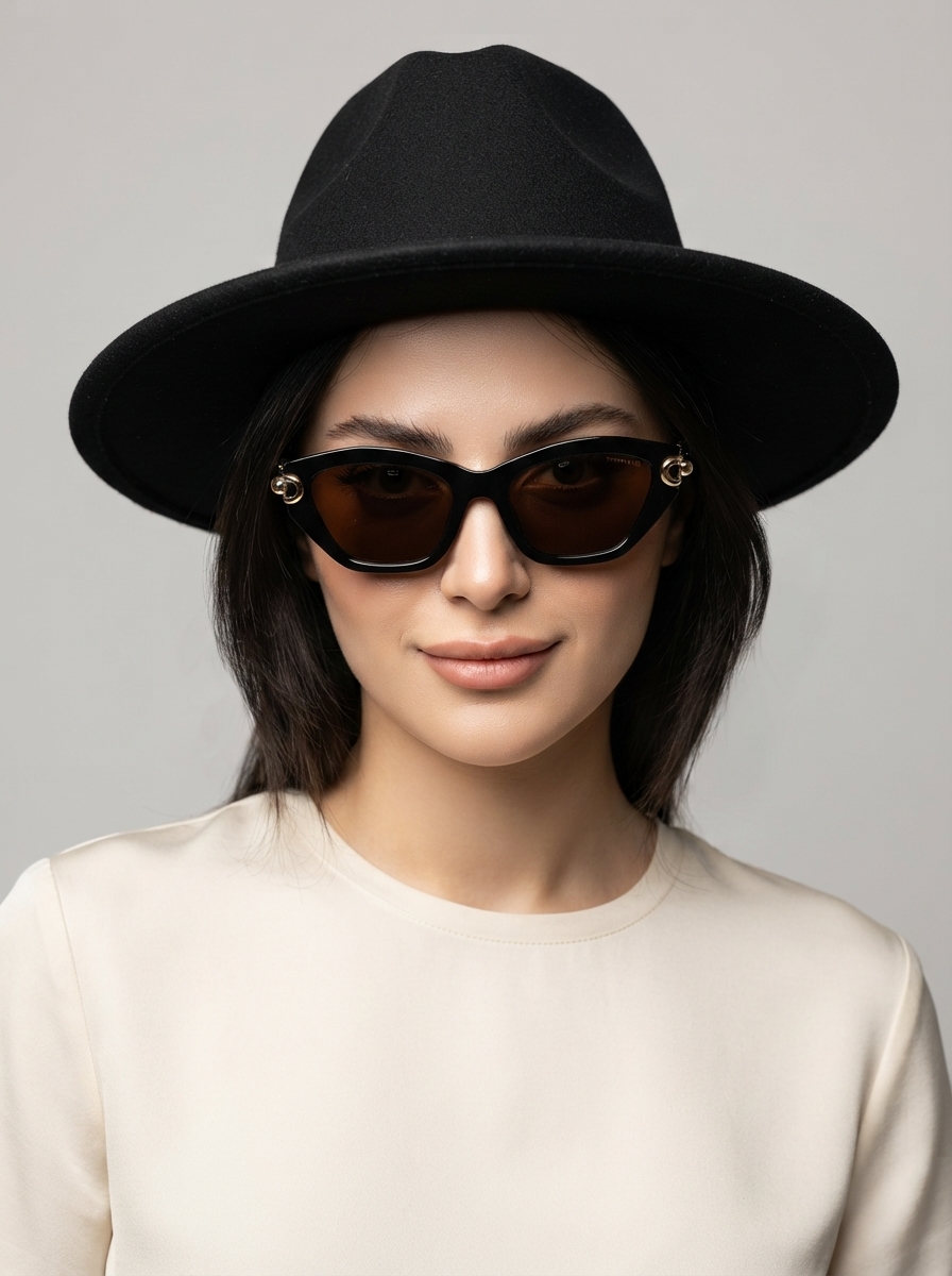 عینک افتابی زنونه خاص و ترند مشکی tiffany