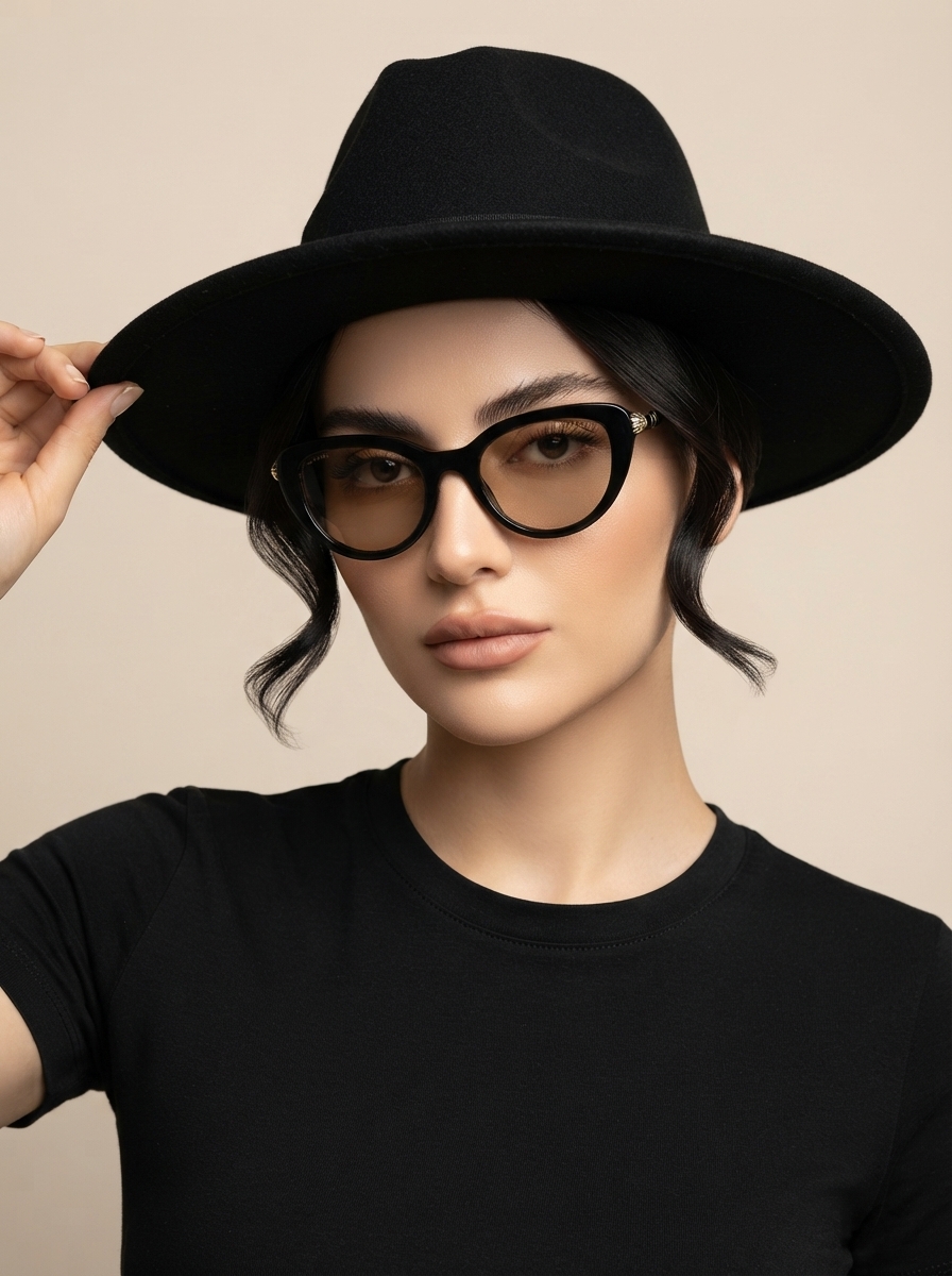 عینک شب زنانه نیمه گربه ای  خاص و شیکbulgari