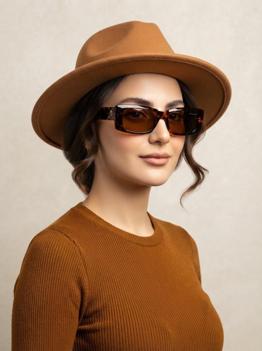 عینک افتابی زنونه tiffani مستطیلی گنگ و فشن