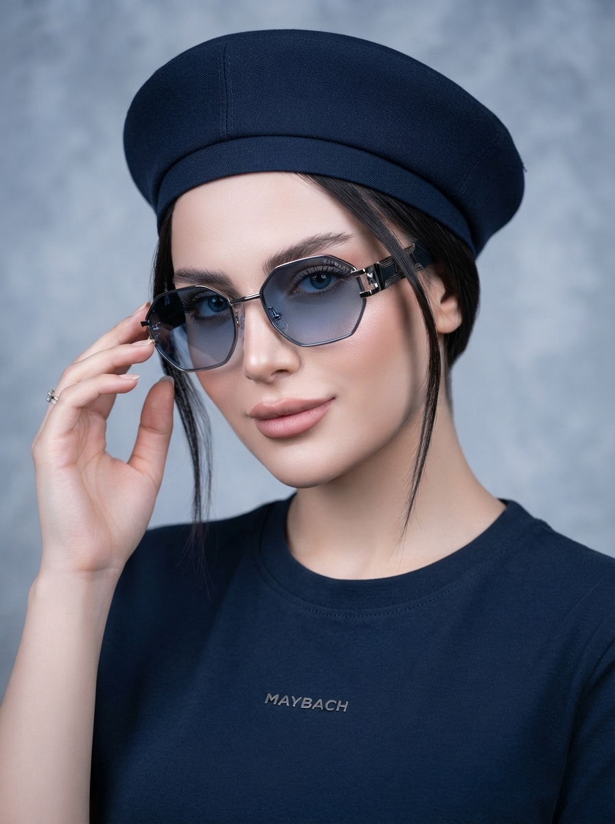 عینک شب زنانه فلزی میباخ چند ضلعی
