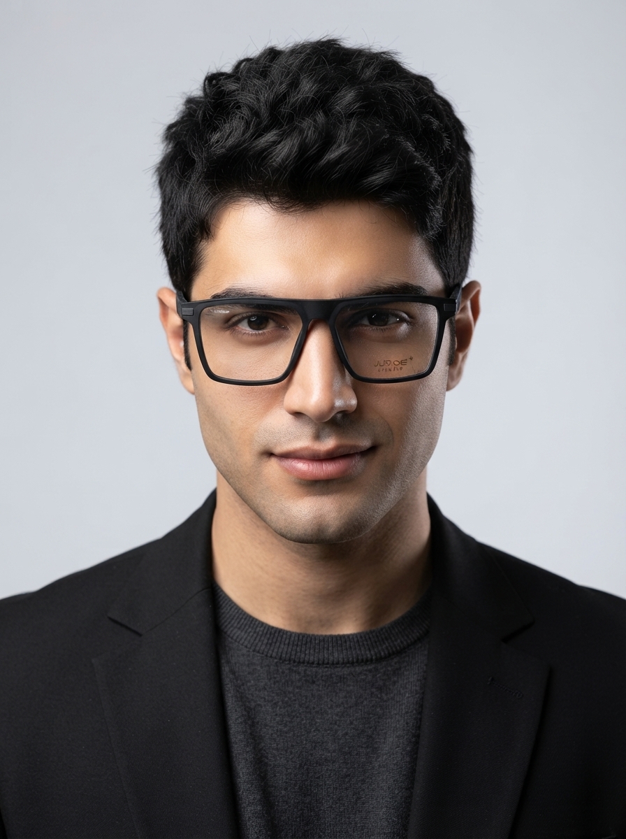 عینک طبی مردونه just one  مربعی مشکی مات