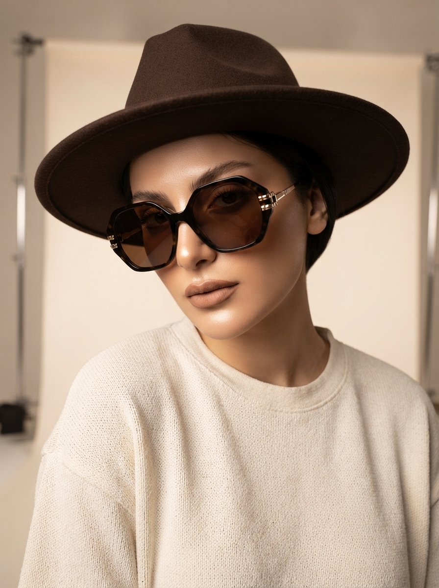 عینک افتابی زنانه اورجینال چند ضلعی chic