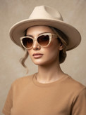 عینک افتابی زنانه اورجینال chic گربه ای طرح سنگ مرمر جادویی