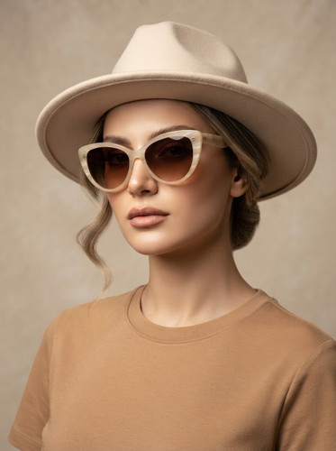 عینک افتابی زنانه اورجینال chic گربه ای طرح سنگ مرمر جادویی