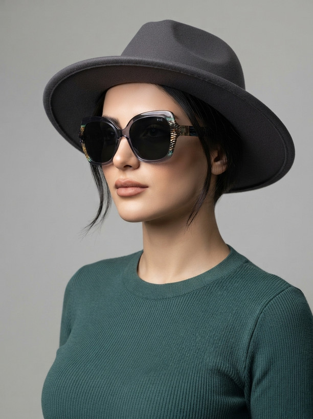 عینک افتابی زنانه اورجینال مربعی chic دسته سیم