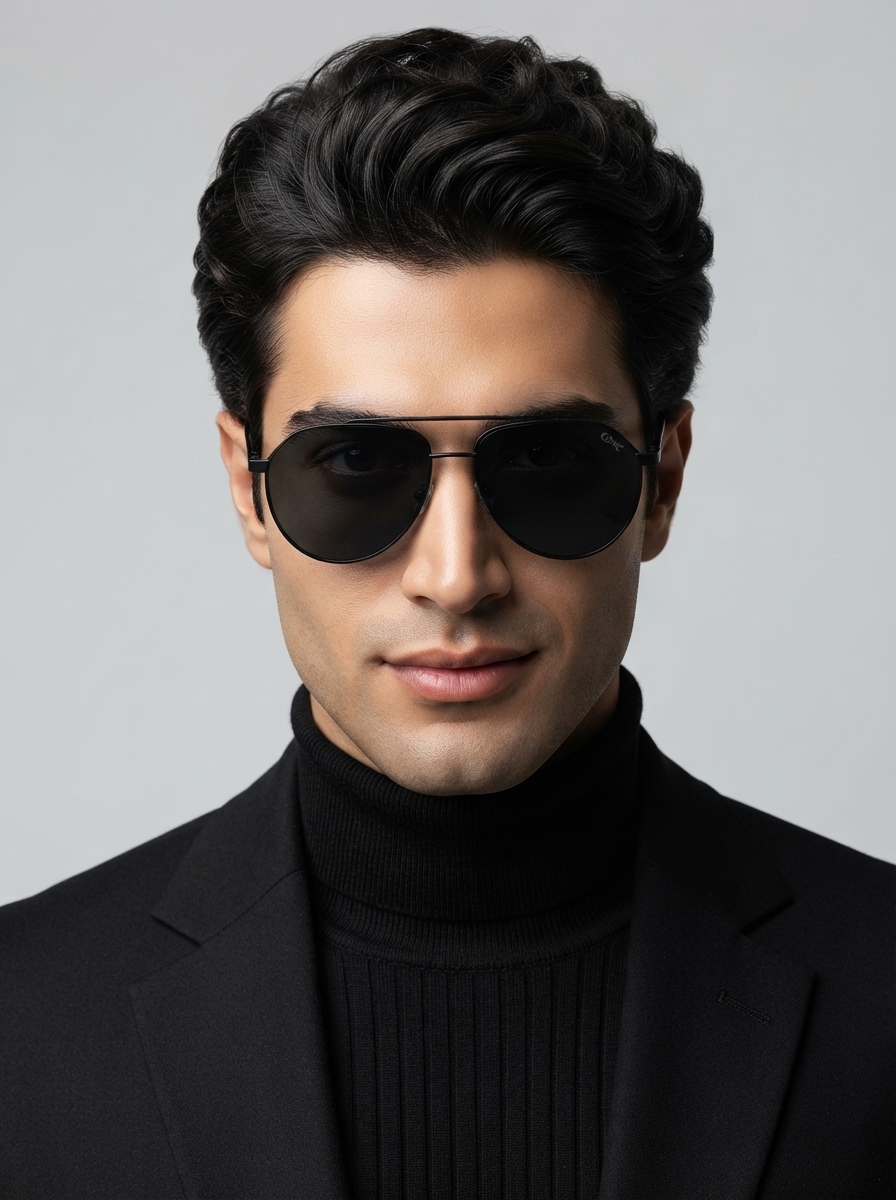 عینک آفتابی مردانه فلزی chic تخم مرغی