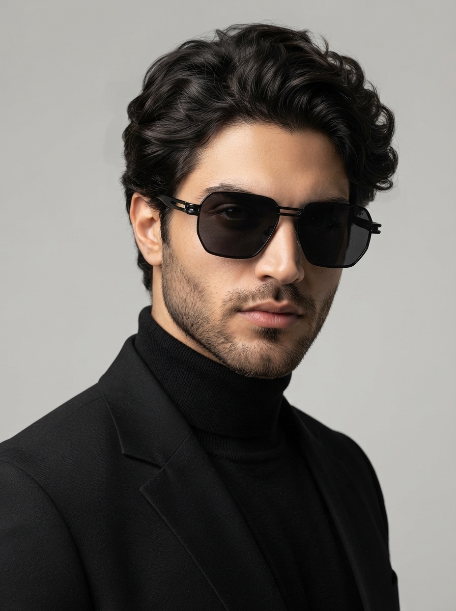 عینک آفتابی مردانه فلزی chic مربعی کلاسیک