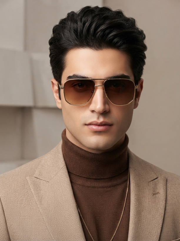عینک آفتابی مردانه فلزی chic کلاسیک