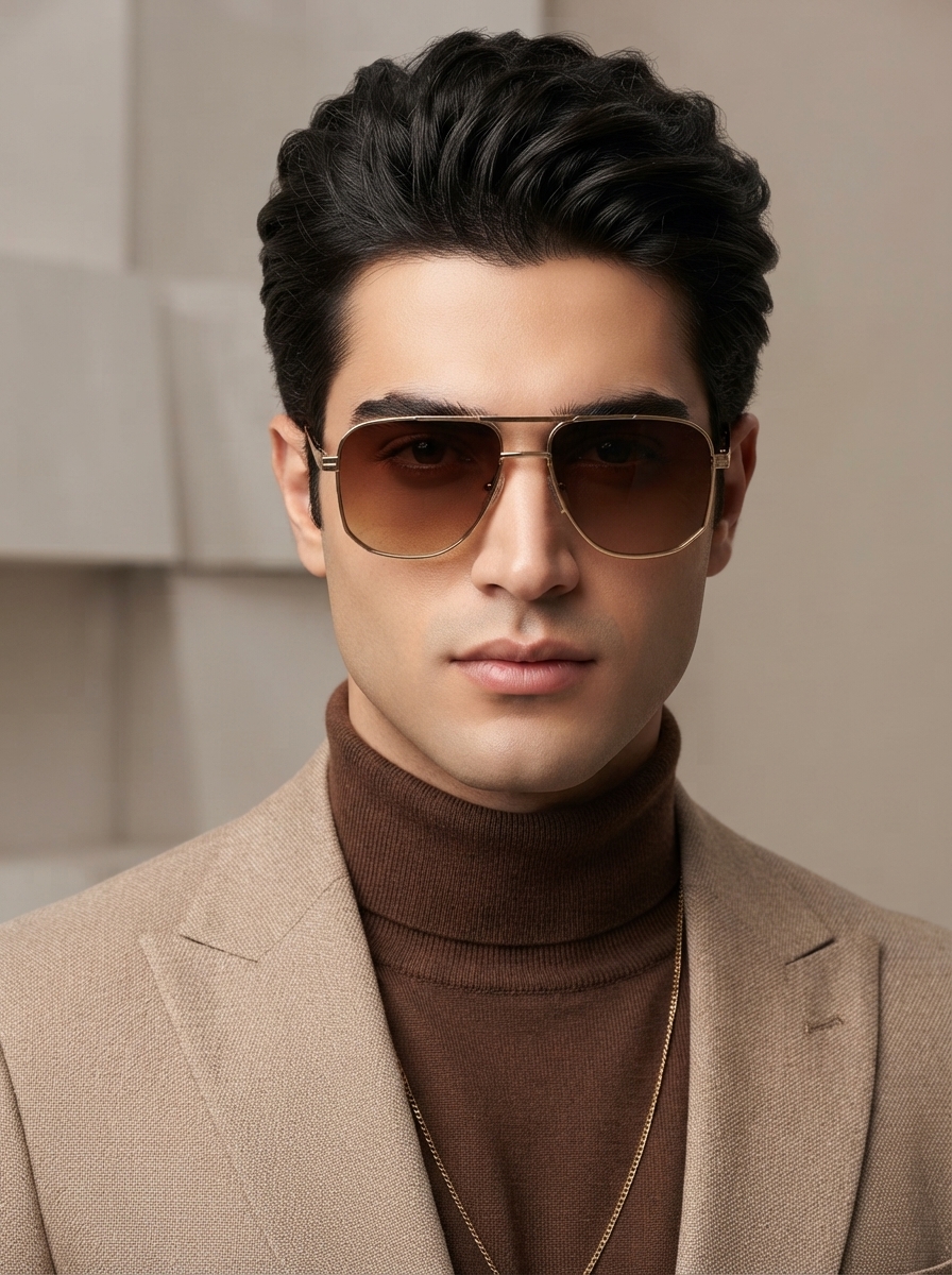 عینک آفتابی مردانه فلزی chic کلاسیک