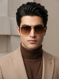 عینک آفتابی مردانه فلزی chic کلاسیک
