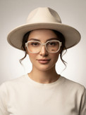 عینک طبی زنانه chic مربعی سفید خاص