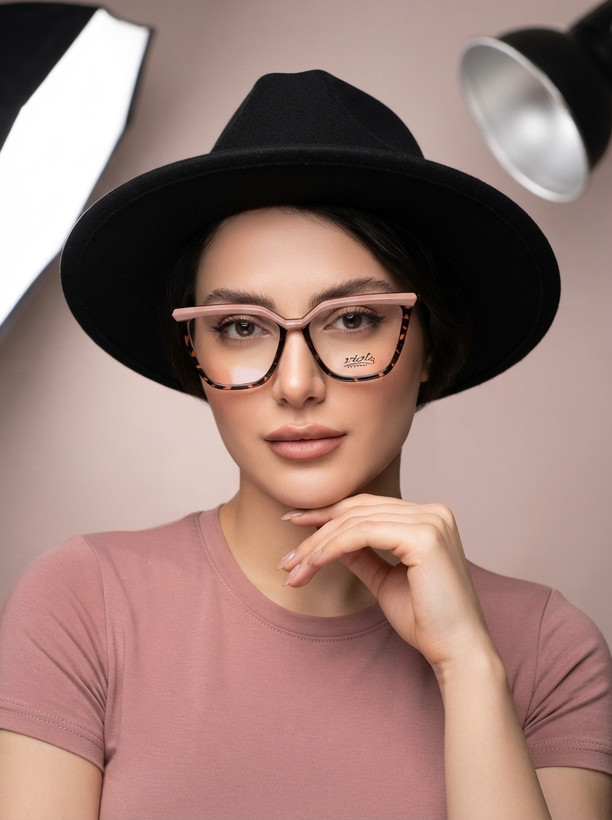 عینک طبی زنانه viol صورتی پلنگی
